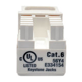 Tripp-Lite N238-001-WH | Cat6/Cat5e 110 Style Punch Down Keystone Jack - White, TAA