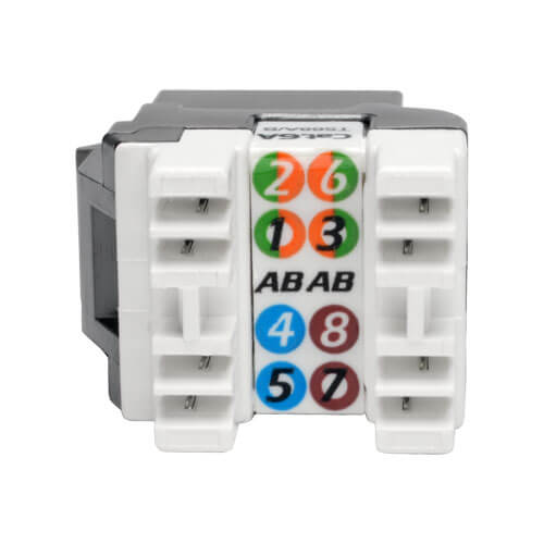 Tripp-Lite N238-001-WH-6A | Cat6a 110-Style Punchdown RJ45 Keystone Jack, White, TAA