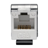 Tripp-Lite N238-001-WH-6A | Cat6a 110-Style Punchdown RJ45 Keystone Jack, White, TAA