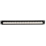 Tripp-Lite N250-024-LP | 24-Port Cat6/Cat5 Low Profile Feed-Through Patch Panel, 1U Rack-Mount/Wall-Mount, TAA