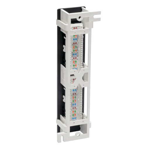 Tripp-Lite N250-P12 | Cat6 Wall-Mount 12-Port Patch Panel - PoE+ Compliant, 110/Krone, 568A/B, RJ45 Ethernet, TAA
