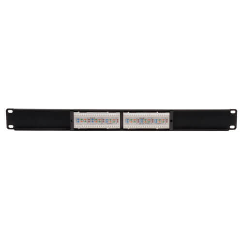 Tripp-Lite N252-012 | 12-Port 1U Rack-Mount Cat6/Cat5 110 Patch Panel 568B, RJ45 Ethernet, TAA