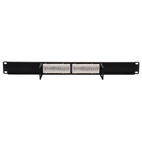 Tripp-Lite N252-012 | 12-Port 1U Rack-Mount Cat6/Cat5 110 Patch Panel 568B, RJ45 Ethernet, TAA