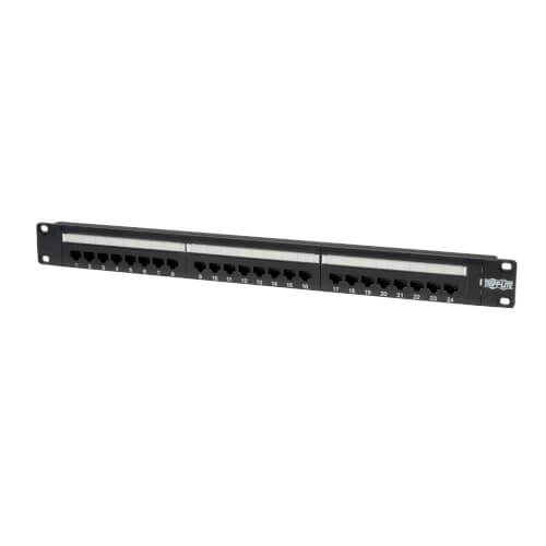 Tripp-Lite N252-024 | 24-Port 1U Rack-Mount Cat6/Cat5 110 Patch Panel, 568B, RJ45 Ethernet, TAA