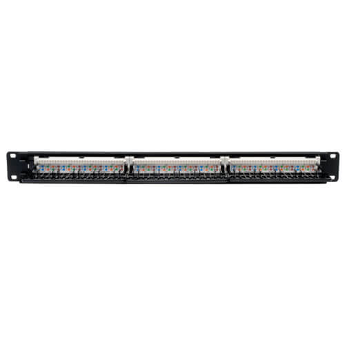 Tripp-Lite N252-024 | 24-Port 1U Rack-Mount Cat6/Cat5 110 Patch Panel, 568B, RJ45 Ethernet, TAA