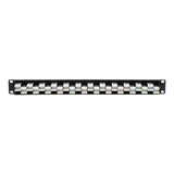Tripp-Lite N252-024-6A-OF | 24-Port 1U Rack-Mount Cat6a/Cat6/Cat5e 110 Offset Patch Panel with Cable Management Bar, 110 Punchdown, RJ45, TAA