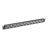 Tripp-Lite N252-024-6A-OF | 24-Port 1U Rack-Mount Cat6a/Cat6/Cat5e 110 Offset Patch Panel with Cable Management Bar, 110 Punchdown, RJ45, TAA