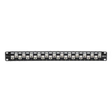 Tripp-Lite N252-024-6A-OF | 24-Port 1U Rack-Mount Cat6a/Cat6/Cat5e 110 Offset Patch Panel with Cable Management Bar, 110 Punchdown, RJ45, TAA