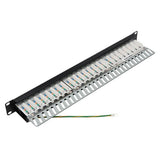 Tripp-Lite N252-024-SH-K | Cat5e/Cat6 24-Port Patch Panel - Shielded, Krone IDC, 568B, RJ45 Ethernet, 1U, TAA