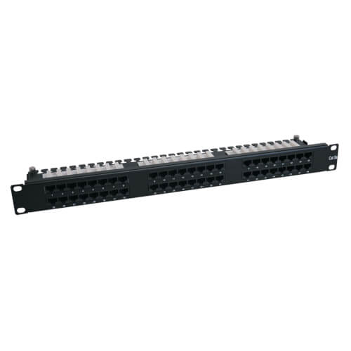 Tripp-Lite N252-048-1U | 48-Port 1U Rack-Mount Cat6/Cat5 High Density 110 Patch Panel, 568B, RJ45 Ethernet, TAA