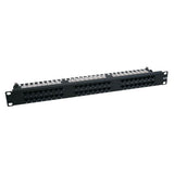 Tripp-Lite N252-048-1U | 48-Port 1U Rack-Mount Cat6/Cat5 High Density 110 Patch Panel, 568B, RJ45 Ethernet, TAA