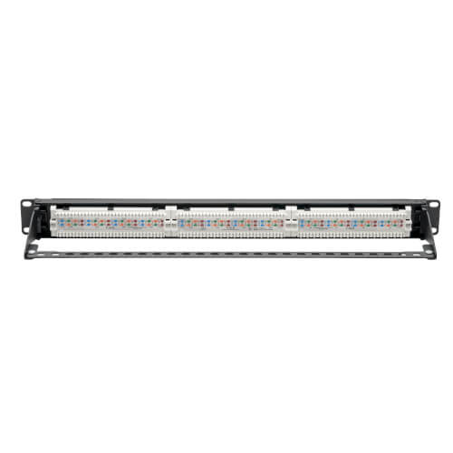 Tripp-Lite N252-P24 | Cat6 24-Port Patch Panel - PoE+ Compliant, 110/Krone, 568A/B, RJ45 Ethernet, 1U Rack-Mount, TAA