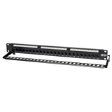 Tripp-Lite N254-024 | 24-Port 1U Rack-Mount Cat6/Cat5 Feedthrough Patch Panel, RJ45 Ethernet, TAA
