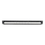 Tripp-Lite N254-024-6AD | 24-Port 1U Rack-Mount Cat6a Feedthrough Patch Panel with 90-Degree Down-Angled Ports, RJ45 Ethernet, TAA