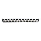 Tripp-Lite N254-024-6A-OF | 24-Port 1U Rack-Mount Cat6a/Cat6/Cat5e Offset Feed-Through Patch Panel with Cable Management Bar, RJ45 Ethernet, TAA