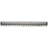 Tripp-Lite N254-024-SH-6A | 24-Port 1U Rack-Mount STP Shielded Cat6a Feedthrough Patch Panel, RJ45 Ethernet, TAA