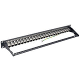Tripp-Lite N254-024-SH-6A | 24-Port 1U Rack-Mount STP Shielded Cat6a Feedthrough Patch Panel, RJ45 Ethernet, TAA