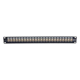 Tripp-Lite N254-024-SH-6AD | 24-Port 1U Rack-Mount STP Shielded Cat6a Feedthrough Patch Panel with 90-Degree Down-Angled Ports, RJ45 Ethernet, TAA