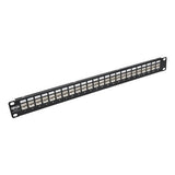 Tripp-Lite N254-024-SH-D | 24-Port 1U Rack-Mount STP Shielded Cat5e/6 Feedthrough Patch Panel with 90-Degree Down-Angle Ports, RJ45 Ethernet, TAA