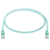 Tripp-Lite N261-003-AQ | Cat6a 10G Certified Snagless UTP Ethernet Cable (RJ45 M/M), Aqua, 3 ft. (0.91 m)