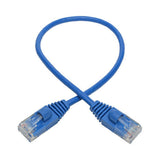 Tripp-Lite N261-S01-BL | Cat6a 10G Snagless Molded Slim UTP Ethernet Cable (RJ45 M/M), Blue, 1 ft. (0.31 m)