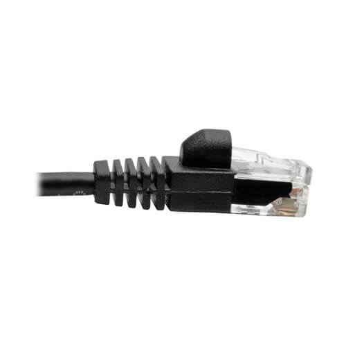 Tripp-Lite N261-S02-BK | Cat6a 10G Snagless Molded Slim UTP Ethernet Cable (RJ45 M/M), Black, 2 ft. (0.61 m)