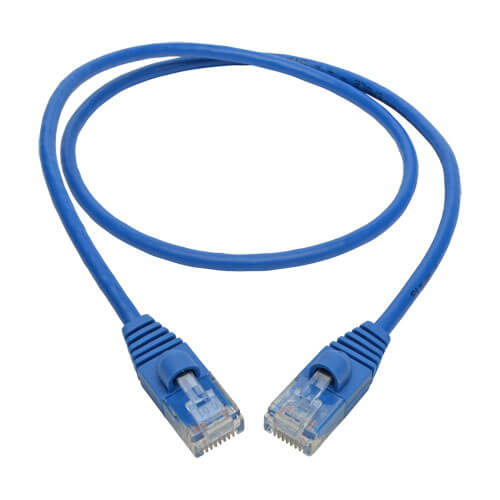 Tripp-Lite N261-S02-BL | Cat6a 10G Snagless Molded Slim UTP Ethernet Cable (RJ45 M/M), Blue, 2 ft. (0.61 m)