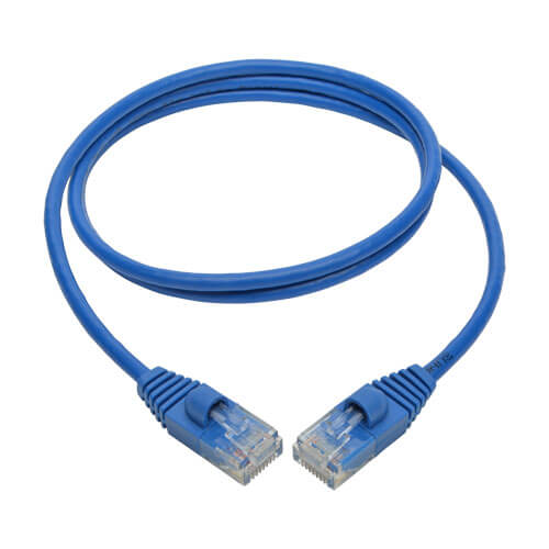 Tripp-Lite N261-S03-BL | Cat6a 10G Snagless Molded Slim UTP Ethernet Cable (RJ45 M/M), Blue, 3 ft. (0.91 m)