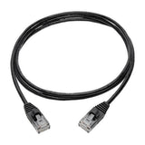 Tripp-Lite N261-S04-BK | Cat6a 10G Snagless Molded Slim UTP Ethernet Cable (RJ45 M/M), Black, 4 ft. (1.22 m)