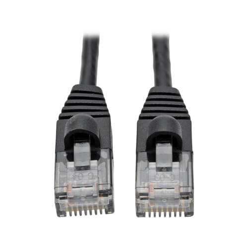 Tripp-Lite N261-S05-BK | Cat6a 10G Snagless Molded Slim UTP Ethernet Cable (RJ45 M/M), Black, 5 ft. (1.52 m)