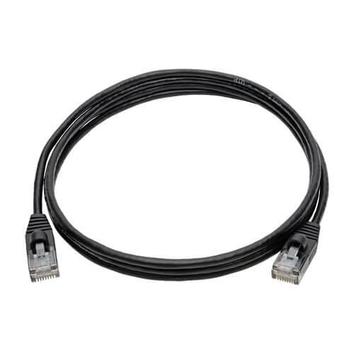 Tripp-Lite N261-S05-BK | Cat6a 10G Snagless Molded Slim UTP Ethernet Cable (RJ45 M/M), Black, 5 ft. (1.52 m)