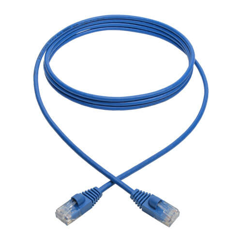 Tripp-Lite N261-S06-BL | Cat6a 10G Snagless Molded Slim UTP Ethernet Cable (RJ45 M/M), Blue, 6 ft. (1.83 m)
