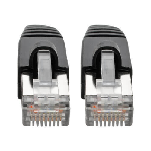 Tripp-Lite N262-001-BK | Cat6a 10G-Certified Snagless Shielded STP Ethernet Cable (RJ45 M/M), PoE, Black, 1 ft. (0.31 m)