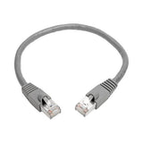 Tripp-Lite N262-001-GY | Cat6a 10G-Certified Snagless Shielded STP Ethernet Cable (RJ45 M/M), PoE, Gray, 1 ft. (0.31 m)
