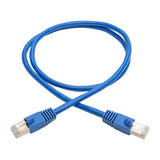 Tripp-Lite N262-003-BL | Cat6a 10G Certified Snagless Shielded STP Ethernet Cable (RJ45 M/M), PoE, Blue, 3 ft. (0.91 m)