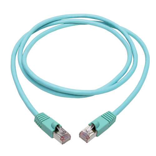 Tripp-Lite N262-005-AQ | Cat6a 10G-Certified Snagless Shielded STP Ethernet Cable (RJ45 M/M), PoE, Aqua, 5 ft. (1.52 m)