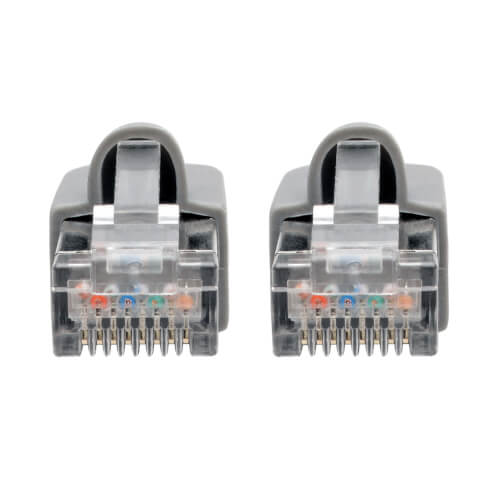 Tripp-Lite N262-005-GY | Cat6a 10G-Certified Snagless Shielded STP Ethernet Cable (RJ45 M/M), PoE, Gray, 5 ft. (1.52 m)