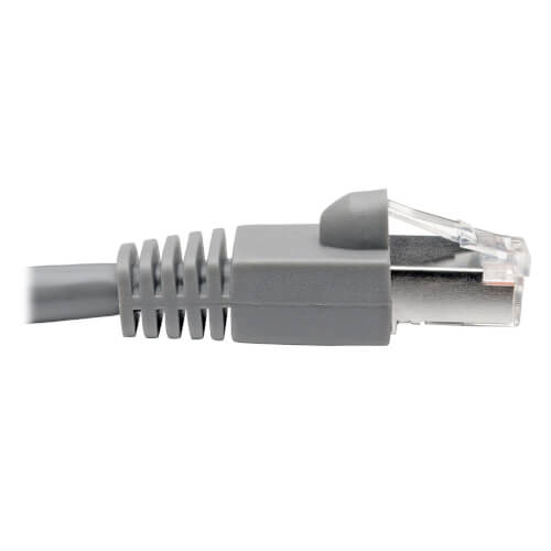 Tripp-Lite N262-005-GY | Cat6a 10G-Certified Snagless Shielded STP Ethernet Cable (RJ45 M/M), PoE, Gray, 5 ft. (1.52 m)