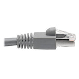 Tripp-Lite N262-005-GY | Cat6a 10G-Certified Snagless Shielded STP Ethernet Cable (RJ45 M/M), PoE, Gray, 5 ft. (1.52 m)