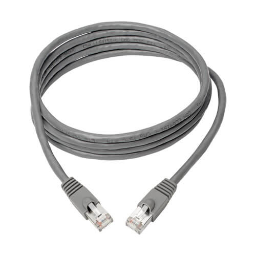 Tripp-Lite N262-007-GY | Cat6a 10G-Certified Snagless Shielded STP Ethernet Cable (RJ45 M/M), PoE, Gray, 7 ft. (2.13 m)