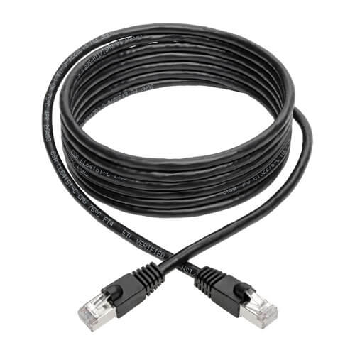 Tripp-Lite N262-010-BK | Cat6a 10G-Certified Snagless Shielded STP Ethernet Cable (RJ45 M/M), PoE, Black, 10 ft. (3.05 m)