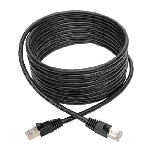 Tripp-Lite N262-014-BK | Cat6a 10G-Certified Snagless Shielded STP Ethernet Cable (RJ45 M/M), PoE, Black, 14 ft. (4.27 m)