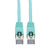 Tripp-Lite N262-025-AQ | Cat6a 10G-Certified Snagless Shielded STP Ethernet Cable (RJ45 M/M), PoE, Aqua, 25 ft. (7.62 m)