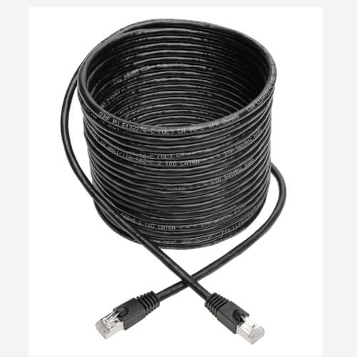 Tripp-Lite N262-030-BK | Cat6a 10G-Certified Snagless Shielded STP Ethernet Cable (RJ45 M/M), PoE, Black, 30 ft. (9.14 m)