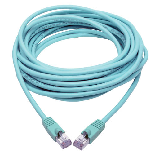 Tripp-Lite N262-035-AQ | Cat6a 10G-Certified Snagless Shielded STP Ethernet Cable (RJ45 M/M), PoE, Aqua, 35 ft. (10.67 m)