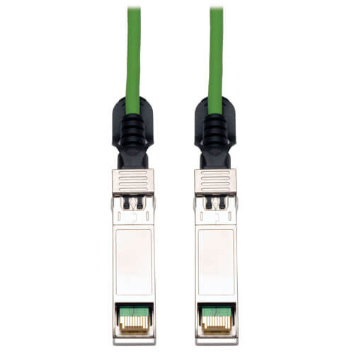 Tripp-Lite N280-03M-GN | SFP+ 10Gbase-CU Passive Twinax Copper Cable, SFP-H10GB-CU3M Compatible, Green, 3M (9.84 ft.)