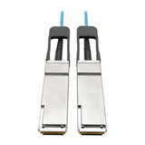 Tripp-Lite N28F-30M-AQ | QSFP+ to QSFP+ Active Optical Cable - 40Gb, AOC, M/M, Aqua, 30M (98.42 ft.)