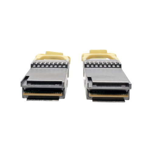 Tripp-Lite N28H-03M-AQ | QSFP28 to QSFP28 Active Optical Cable - 100GbE, AOC, M/M, Aqua, 3M (9.84 ft.)