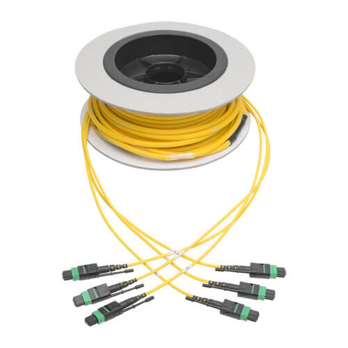 Tripp-Lite N392-15M-3X8-AP | MTP/MPO (APC) Singlemode Slim Trunk Cable, 24-Strand, 40/100 GbE, 40/100GBASE-PLR4, Plenum, 6mm Dual Jacket, 15 m (49 ft.)