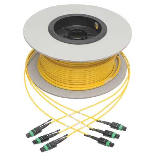 Tripp-Lite N392-45M-3X8-AP | MTP/MPO (APC) Singlemode Slim Trunk Cable, 24-Strand, 40/100 GbE, 40/100GBASE-PLR4, Plenum, 6mm Dual Jacket, 45 m (147 ft.)